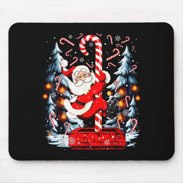 Funny Santa Christmas Tree Xmas Family Men Women K Mouse Pad (Front)