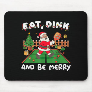 Funny Santa Ckleball Christmas Eat Dink And Be Mer Mouse Pad