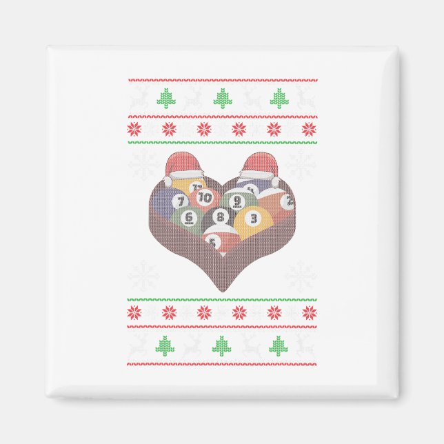Funny Santa Claus Ball Pool Player Ugly Christmas  Magnet (Front)
