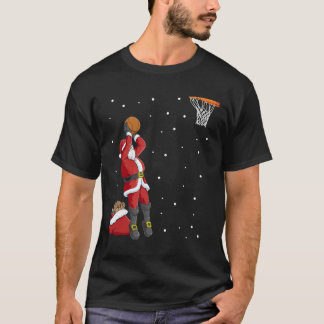 Funny Santa Claus Basketball Christmas Jumper Gift T-Shirt