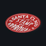 Funny Santa Claus Christmas Approval Stamp Party Paper Plate<br><div class="desc">This funny Christmas design is done in red and white and made to look like it's been stamped by Santa. It says,  "Santa Claus' Stamp of Approval" and show silhouettes of mistletoe,  a reindeer and snowflakes. This is a cute,  humourous design for the holiday season.</div>