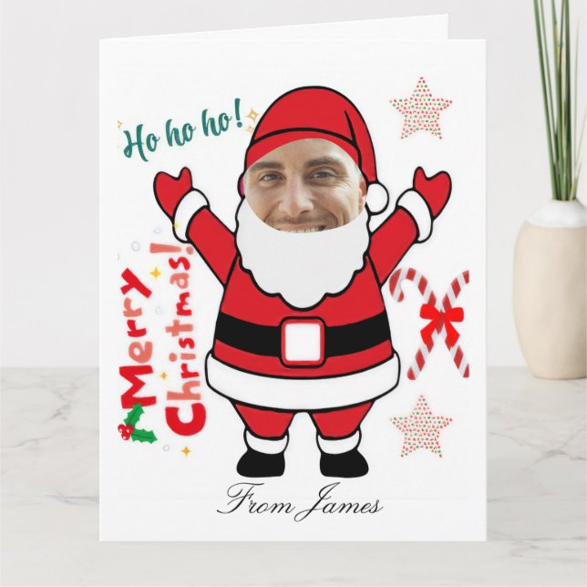 Funny Santa claus christmas Card (Front)