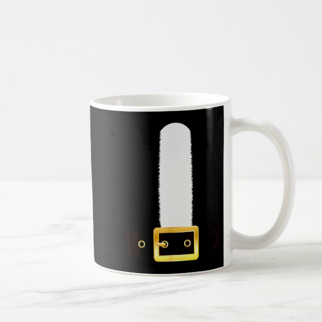 Funny Santa Claus Christmas Eve Morning Suit Belt  Coffee Mug (Right)
