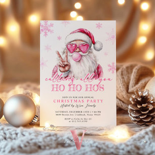 Funny Santa Claus Christmas Friendmas Party Invitation