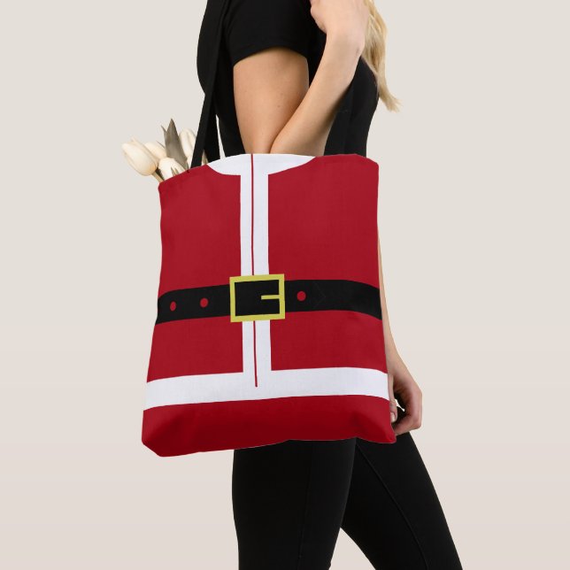 Funny Santa Claus Christmas Gift Tote Bag (Close Up)