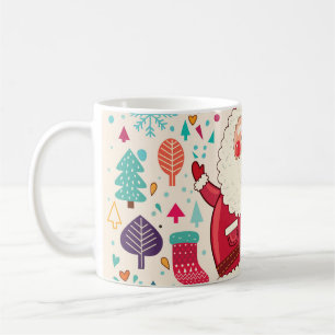 Funny Santa Claus Christmas Illustration Coffee Mug