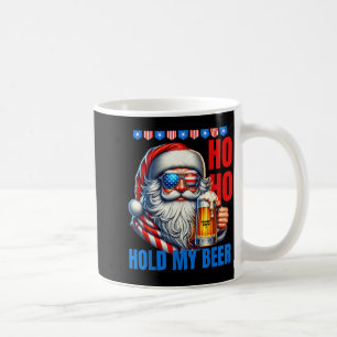 Funny Santa Claus Christmas July 4th Patriotic Hol Coffee Mug