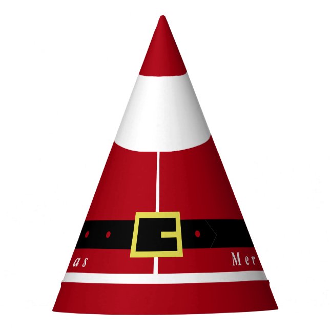 Funny Santa Claus Christmas Paper Party Hat (Front)