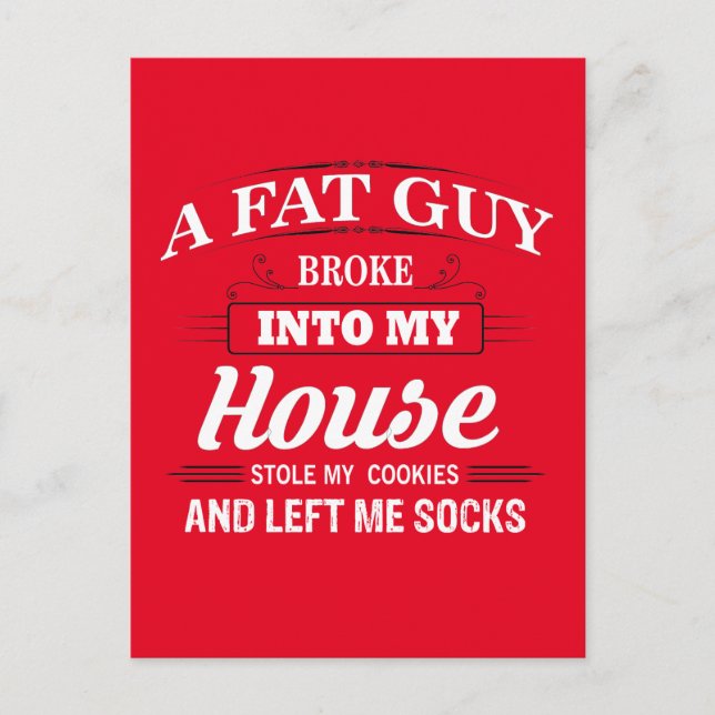 Funny Santa Claus Christmas Saying Holiday Postcard (Front)