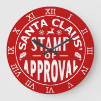 Funny Santa Claus Christmas Stamp of Approval