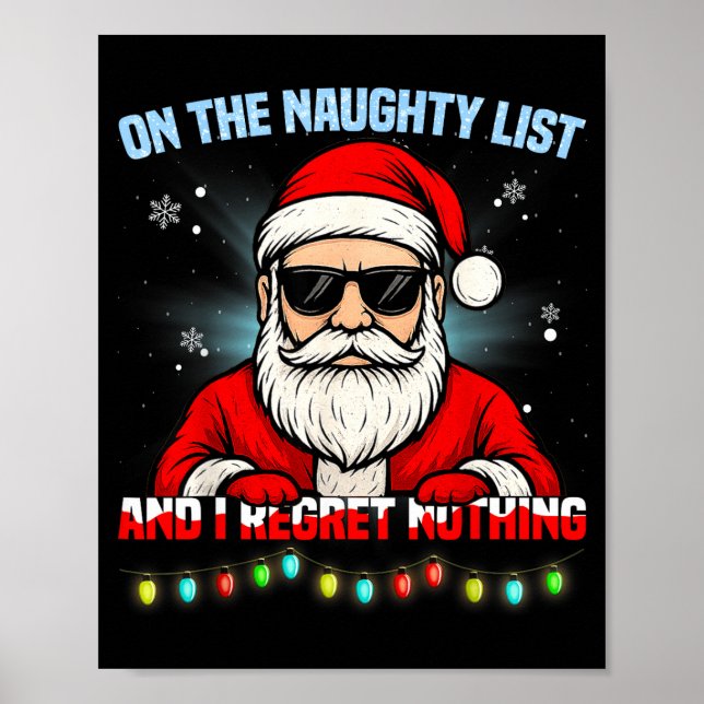 Funny Santa Claus Christmas Xmas For Men Women Boy Poster (Front)