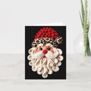Funny Santa Claus Crochet Pajamas Holiday Xmas Chr Card