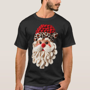 Funny Santa Claus Crochet Pajamas Holiday Xmas Chr T-Shirt
