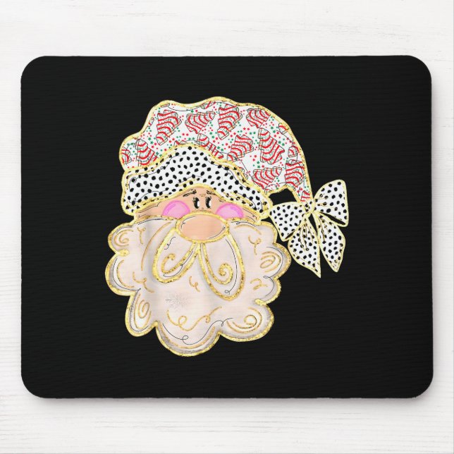 Funny Santa Claus Crochet Xmas Pajamas Holiday Chr Mouse Pad (Front)