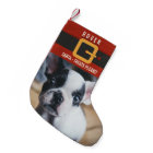 Funny Santa Claus Dog Photo and Name Personalised