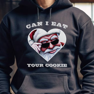 Funny Santa Claus Eat Your Cookie Christmas Hoodie