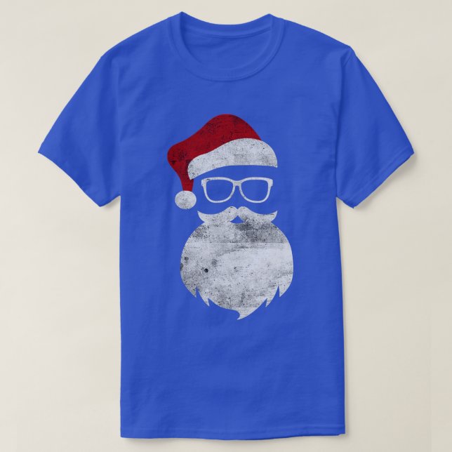 Funny Santa Claus Face Sunglasses With 2 T-Shirt (Design Front)