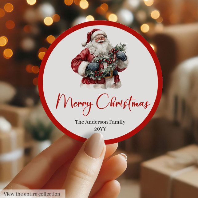 Funny Santa Claus Gift Label for Christmas Party (Funny Santa Claus Gift Label for Christmas Party)