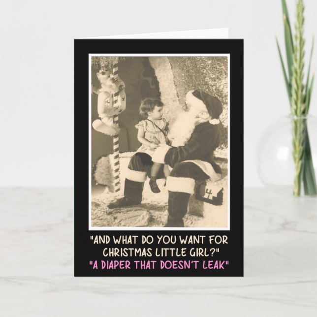 Funny Santa Claus Holiday Card (Front)