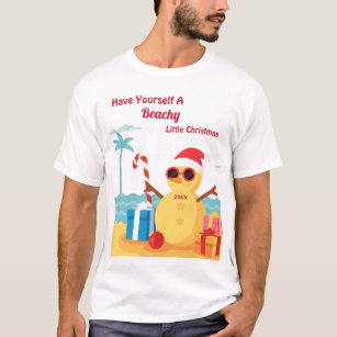 Funny Santa Claus Holiday Christmas Snowman  T-Shirt