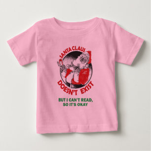 Funny Santa Claus Kids Shirt - Santa Don't Exist..
