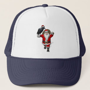 Funny Santa Claus Loves Ravens Trucker Hat