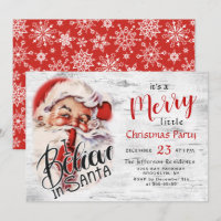 Funny Santa Claus Merry Christmas Little Party