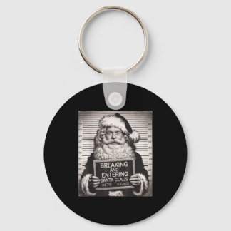 Funny Santa Claus Mugshot Christmas – Santa Xmas  Key Ring