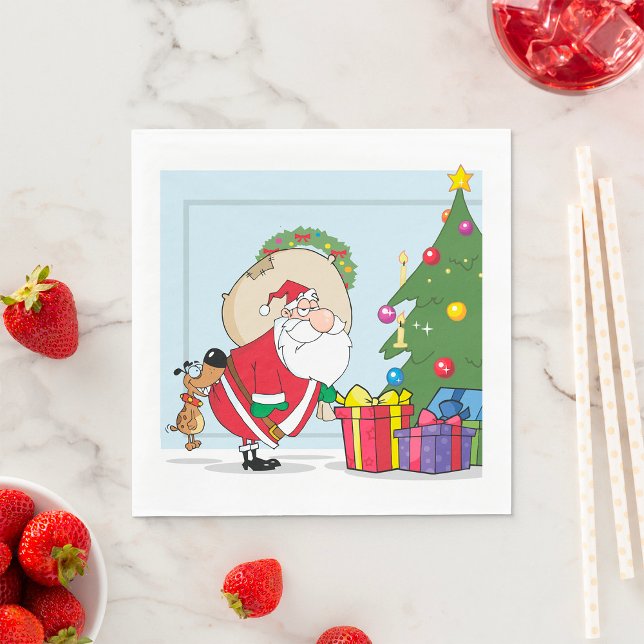 Funny Santa Claus Paper Napkins (Creator Uploaded)