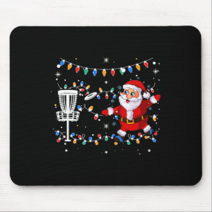 Funny Santa Claus Playing Disc Golf Ugly Christmas Mouse Pad