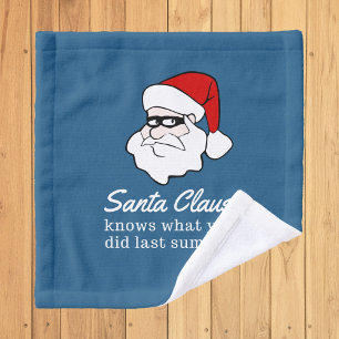 Funny Santa Claus Quote Wash Cloth