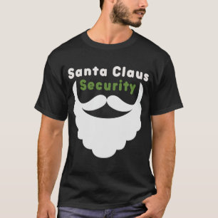 Funny Santa Claus Security Christmas Lazy Costume T-Shirt