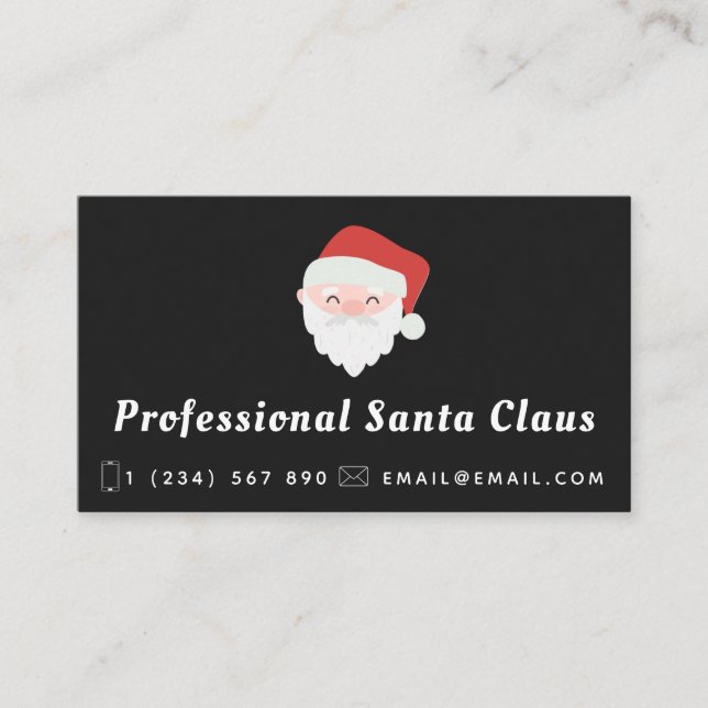 Funny Santa Claus Services Christmas Theme Festive Business Card (Front)