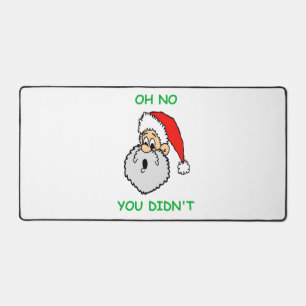 Funny Santa Claus Surprised No You Didn't Holiday Desk Mat