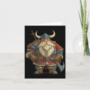Funny Santa Claus Viking Costume For Boys And Girl Card
