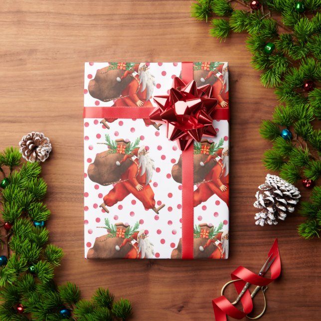 Funny Santa Claus  Wrapping Paper (Holiday Gift)