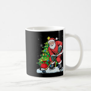 Funny Santa Clause Christmas Ice Hockey Kids For B Coffee Mug