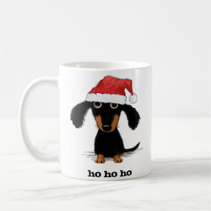 Funny Santa Clause Dachshund Christmas Holiday Dog Coffee Mug