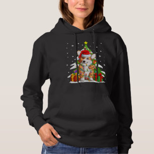 Funny Santa Corgi Dog Christmas Tree Gifts Xmas Ma Hoodie