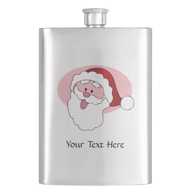 Funny Santa custom flask (Front)