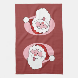 Funny Santa custom kitchen towel