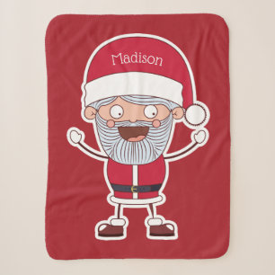 Funny Santa custom name blanket