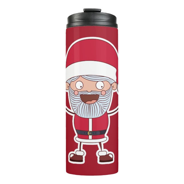 Funny Santa custom name & colour tumbler (Front)
