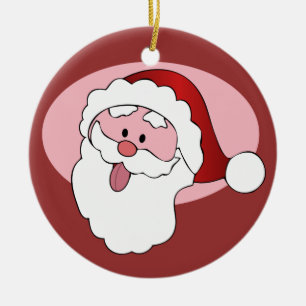 Funny Santa custom ornament