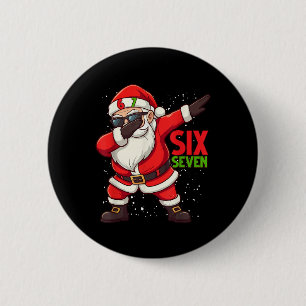 Funny Santa Dab Six Seven Christmas 67 Meme Gen Al 6 Cm Round Badge