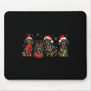 Funny Santa Dachshund Christmas Dachshund Dog Love Mouse Pad