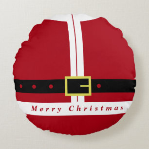 Funny Santa Design Christmas Round Pillow