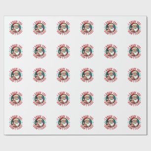 Funny Santa Didn't Floss Christmas Dentist Wrapping Paper