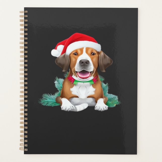 Funny santa dog Oversized T-Shirt Planner (Front)
