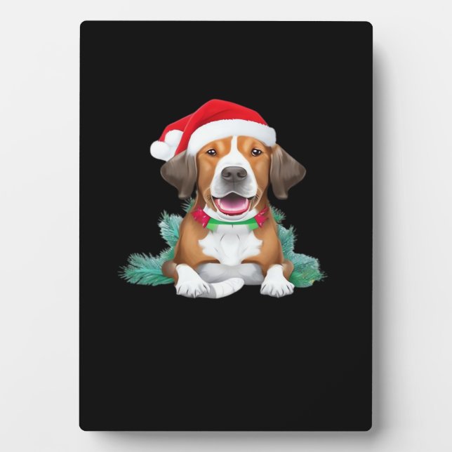 Funny santa dog Oversized T-Shirt Plaque (Front)